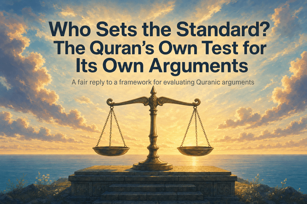 Who Sets the Standard? The Quran’s Own Test for Its Own Arguments