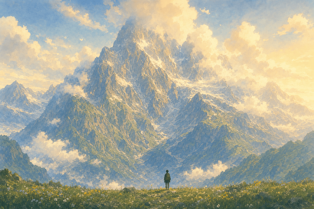 A tiny figure before a vast mountain - right-sizing (17:37)