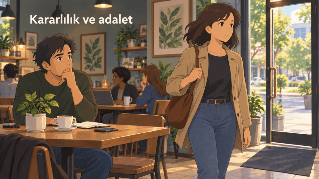 Uzaklaşmak, temkinli olmak ve reddetmek, saldırganlık veya adaletsizlik olmadan da ifade edilebilir.