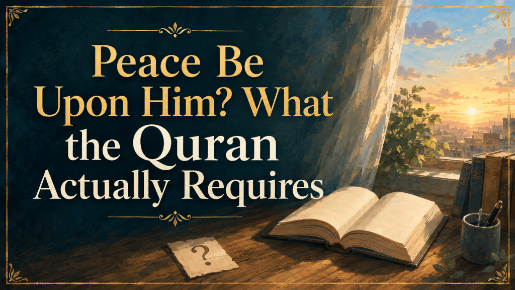 Peace Be Upon Him? What the Quran Actually&nbsp;Requires