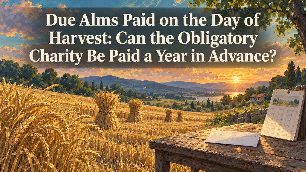 Title card above a harvested wheat field, with a pay envelope and calendar.